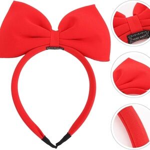 NWOT Headbands Fashion Bowknot  Big Bow Hair Hoop for Kids And Women Red